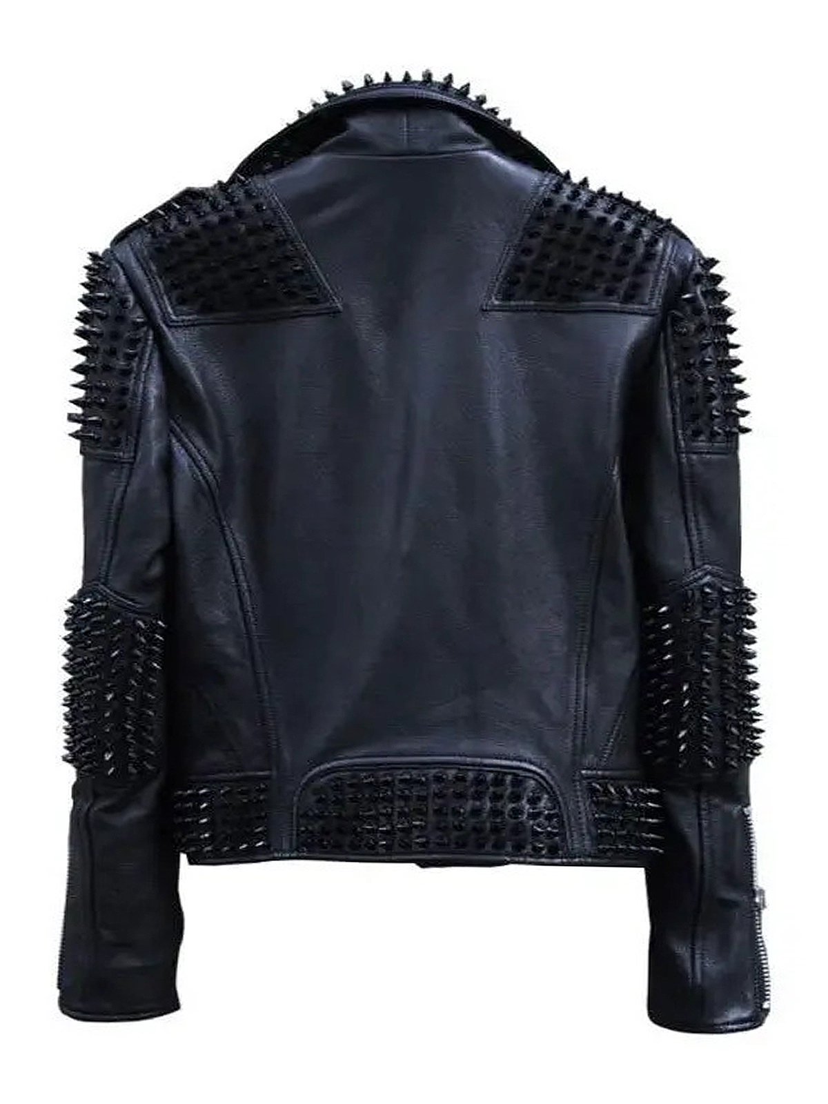 Men’s Rock Punk Spike Studded Biker Leather Jacket