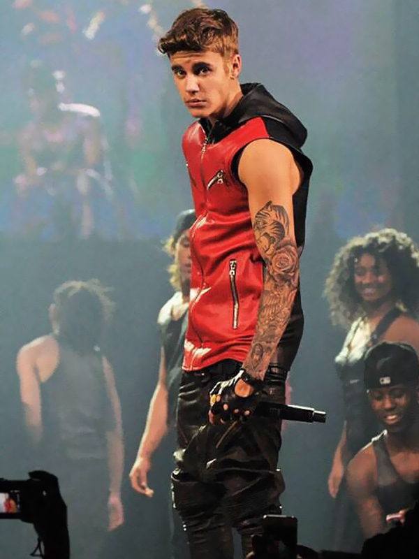 Justin Bieber Believe Tour Red Vest
