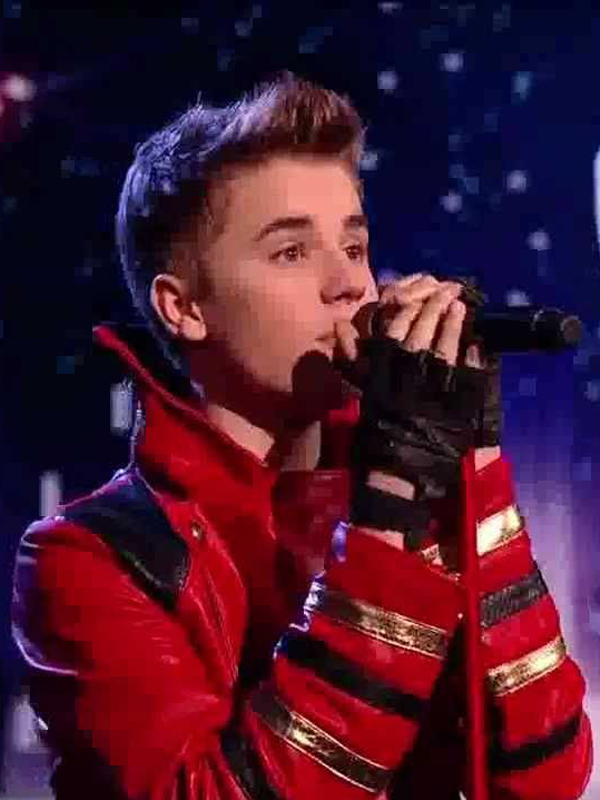 Justin Bieber The X Factor U.K. Red Jacket