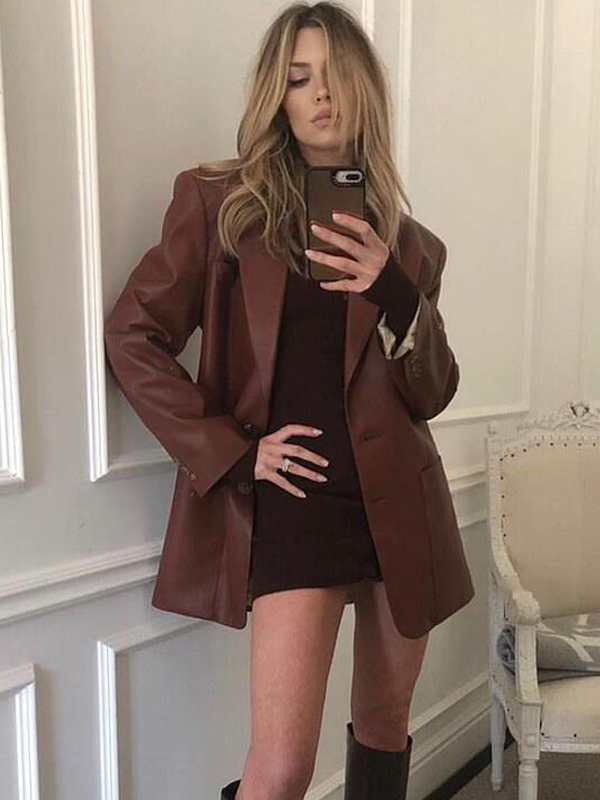 English-Model-Abbey-Clancy-Brown-Leather-Oversized-Blazer