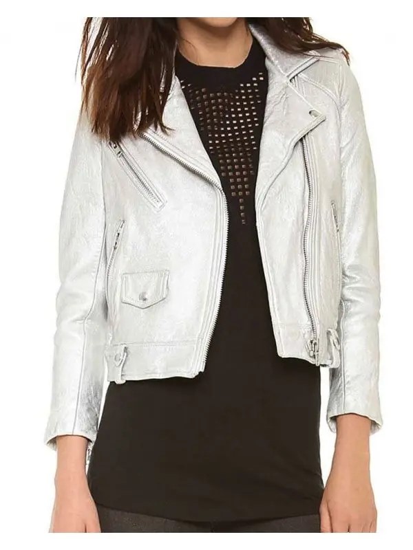Arrow-Thea-Queren-Silver-Leather-Jacket