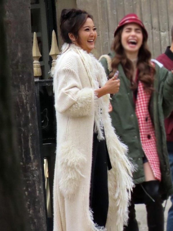 Ashley-Park-Emily-In-Paris-White-Wool-Coat
