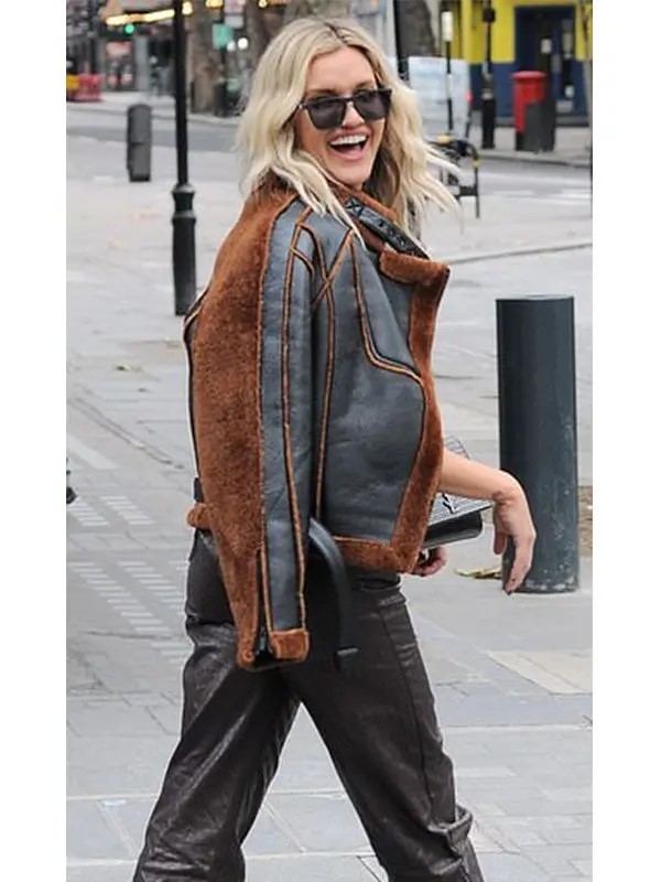 Ashley-Roberts-Shearling-Jacket