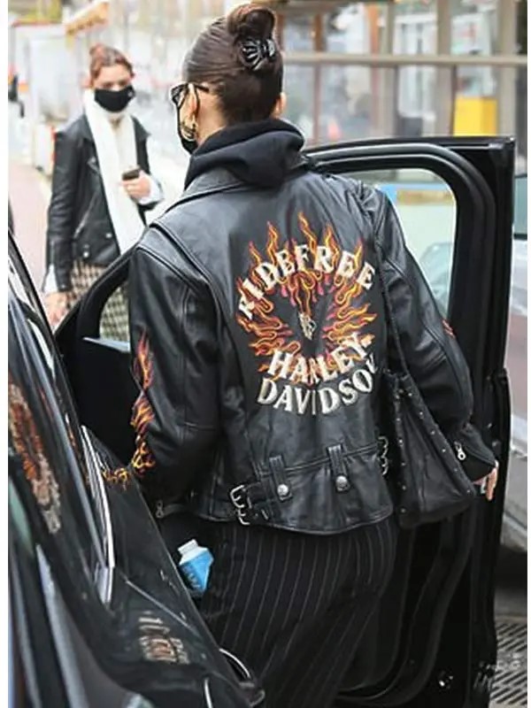 New-York-Bella-Hadid-Leather-Jacket