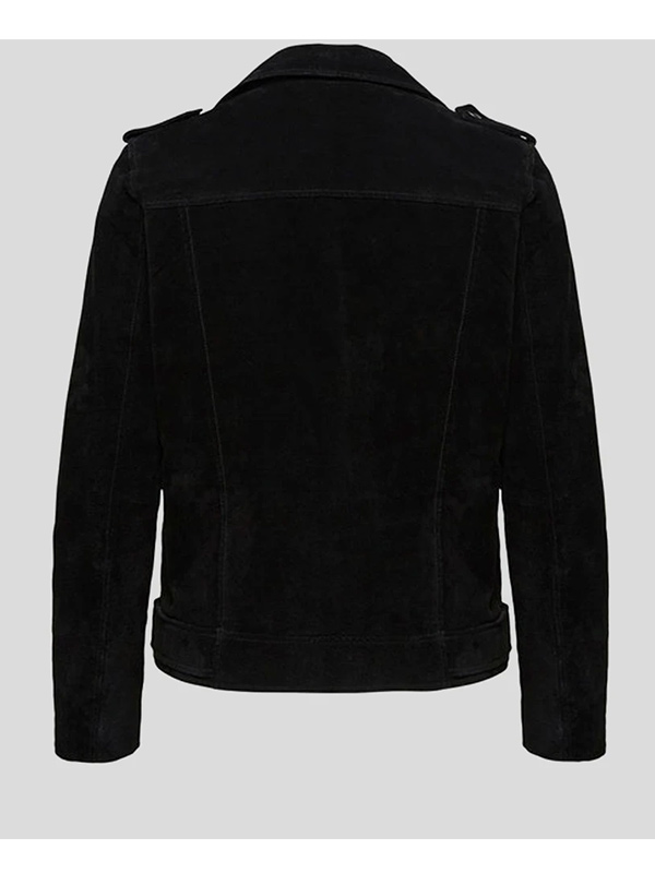 Womens-Black-Suede-Biker-Jacket