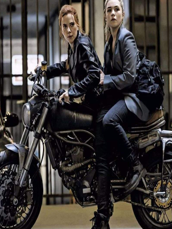Black Widow 2021 Natasha Romanoff Motorcycle Leather Jacket