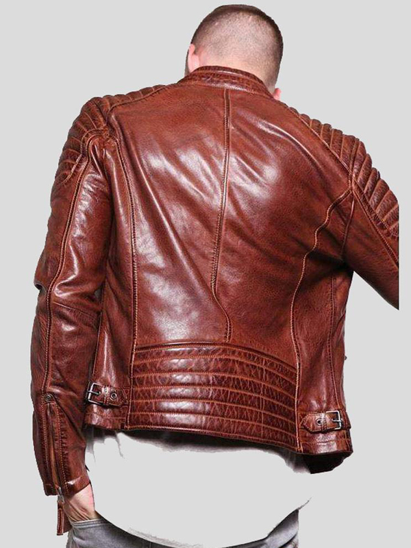 Mens-Moto-Racer-Brown-Leather-Jacket