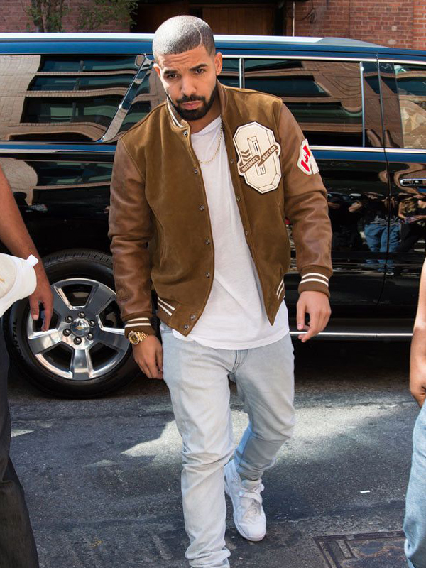 Drake-Suede-Leather-Brown-Varsity-Bomber-Jacket