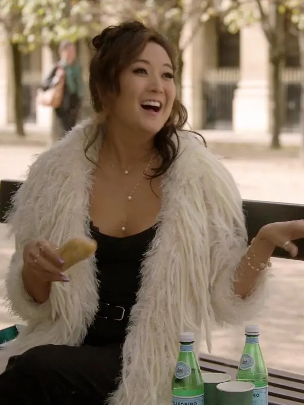 Ashley-Park-Emily-In-Paris-White-Wool-Coat