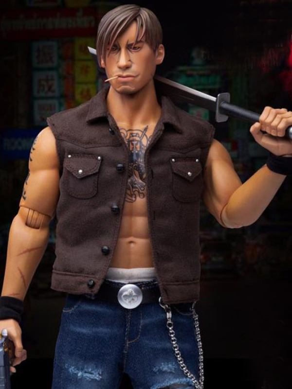 Club-4-Gangsters-Kingdom-Yao-Tian-Brown-Cotton-Vest