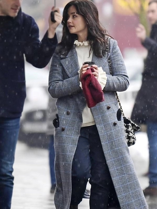 Jenna-Coleman-Grey-Wool-Coat