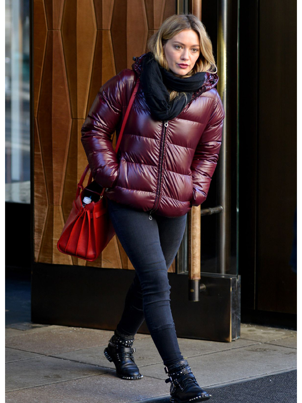 Kelsey-Peters-Younger-S07-Hilary-Duff-Maroon-Puffer-Jacket