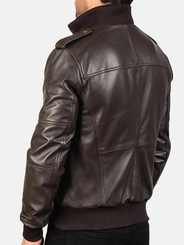 Mens-Brown-Agent-Shadow-Leather-Bomber-Jacket