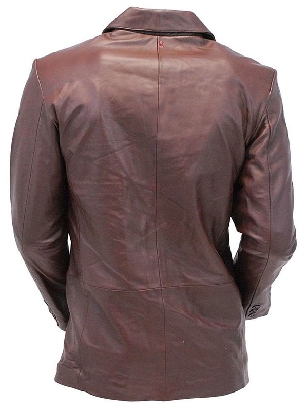 Mens-Casual-Two-Button-Chocolate-Brown-Leather-Blazer