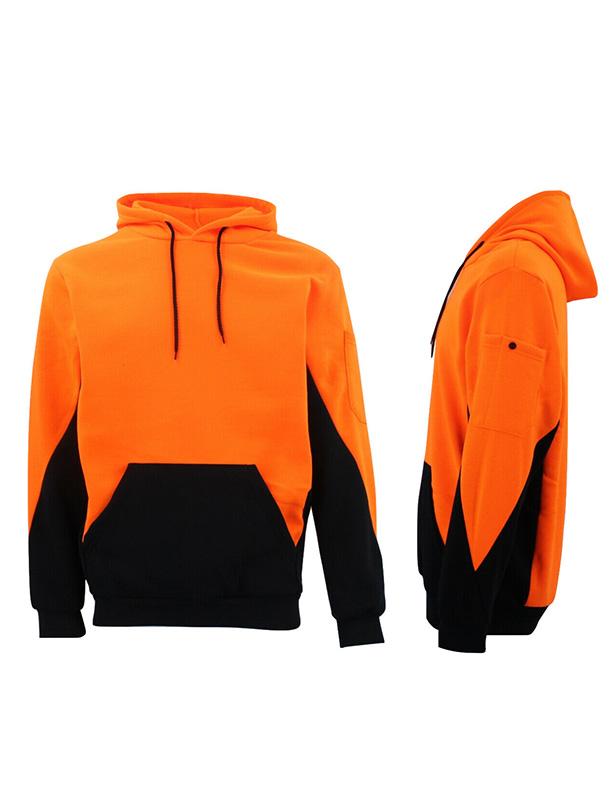 Mens-Workwear-Pull-Over-Style-Hoodie-With-Kangaroo-Pen-Pocket