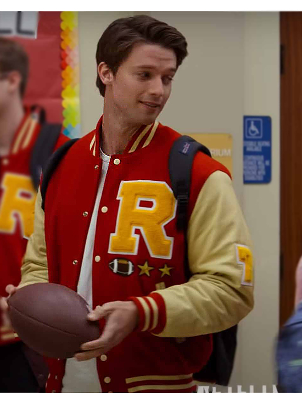 Mitchell-Wilson-Moxie-Patrick-Schwarzenegger-R-Logo-Letterman-Varsity-Jacket