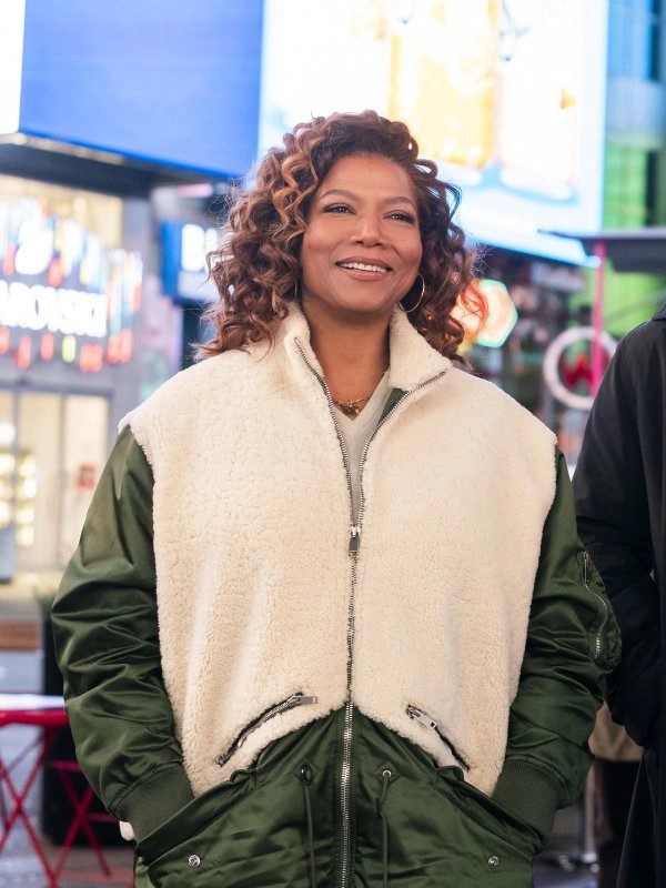 Queen-Latifah-The-Equalizer-Robyn-Mccall-White-Green-Long-Fur-Coat
