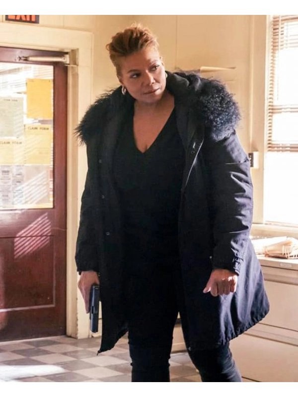 Robyn-McCall-The-Equalizer-Queen-Latifah-Fur-Collar-Black-Coat