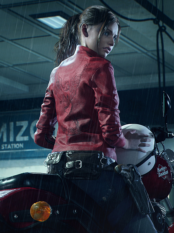 Stephanie-Panisello-Resident-Evil-Infinite-Darkness-Claire-Redfield-Red-Leather-Biker-Jacket