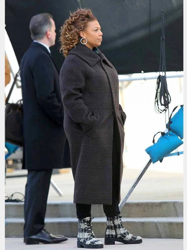 The-Equalizer-Queen-Latifah-Grey-Long-Trench-Coat