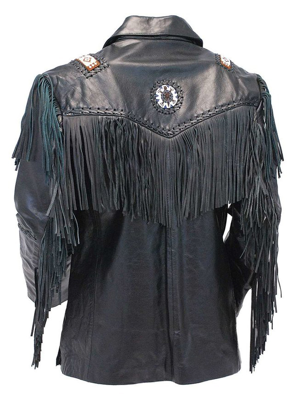 Tribal-Bead-Black-Fringe-Leather-Jacket-For-Mens