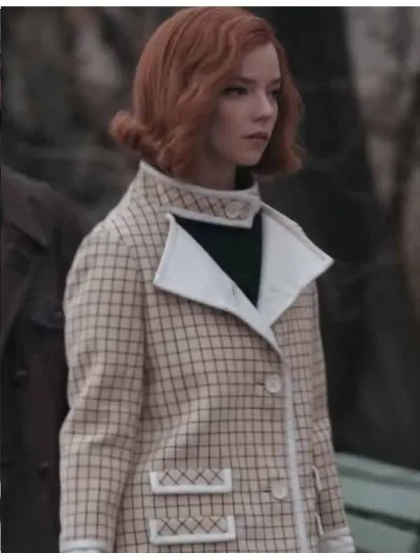 Tv-Series-The-Queens-Gambit-Anya-Taylor-Joy-Pink-Checkered-Coat