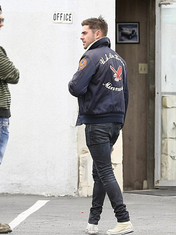 Zac-Efron-Patches-Bomber-Jacket