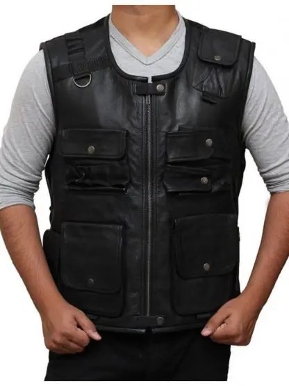 WWE-Superstar-Roman-Reigns-Black-Leather-Vest
