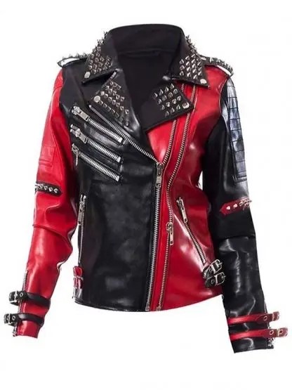 WWE-Toni-Storm-Black-and-Red-Biker-Leather-Jacket