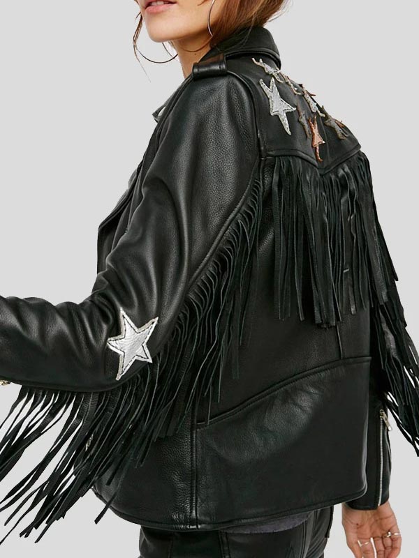 Womens-Black-Leather-Motorcycle-Jacket-With-Fringe