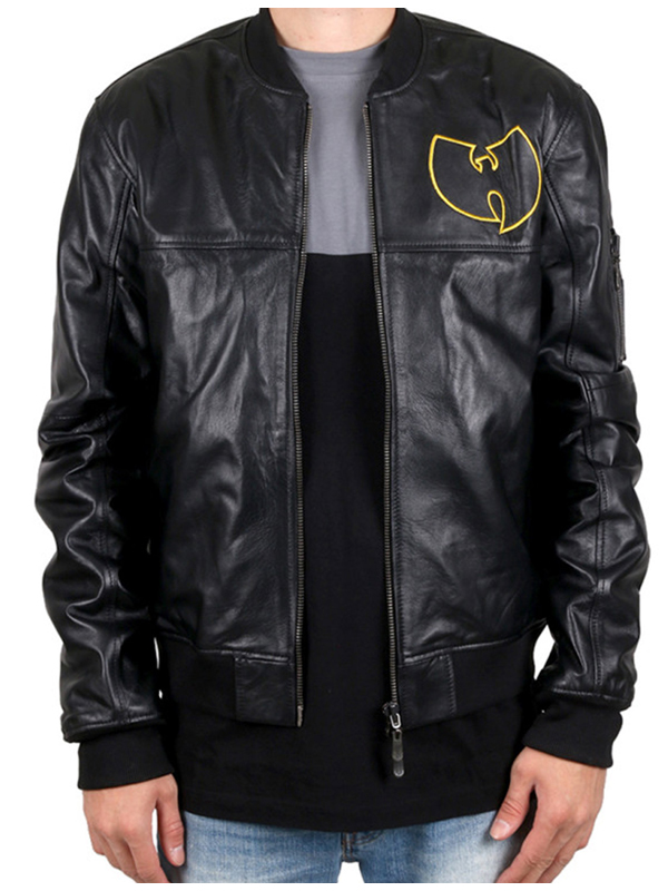 Wu-Tang-Clan-Black-Bomber-Leather-Jacket