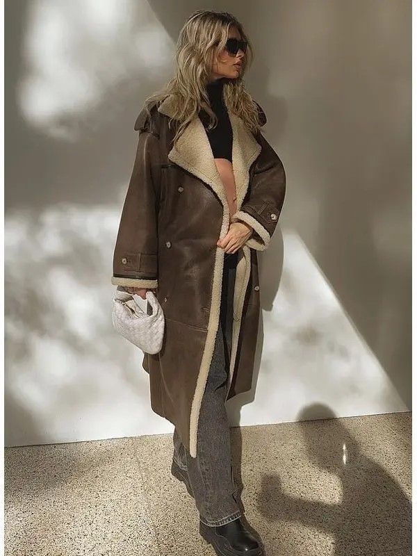 Elsa-Hosk-Brown-Leather-Coat