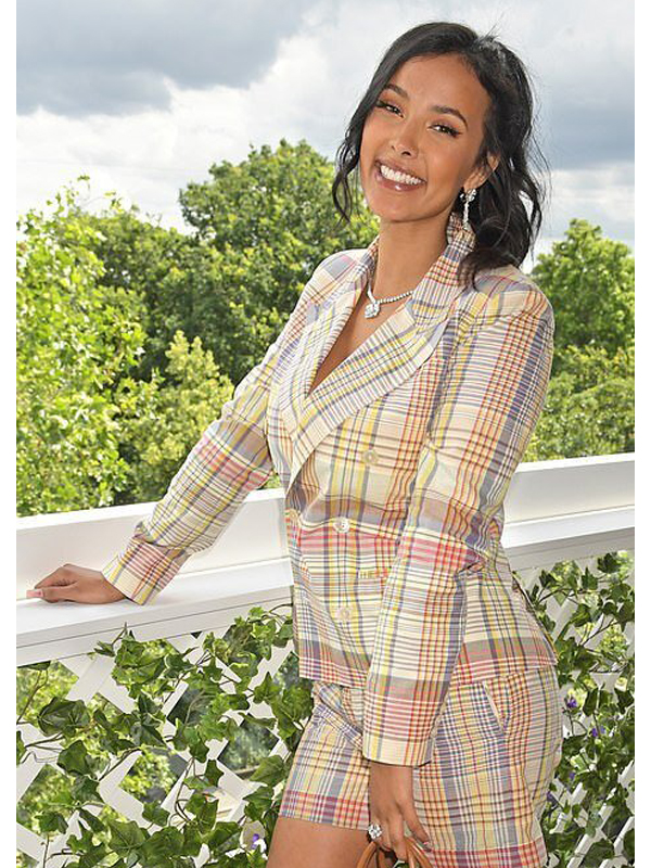 Wimbledon-2021-Maya-Jama-Checked-Blazer