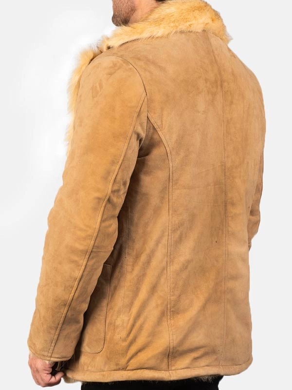 Mens-Winter-Beige-Faux-Fur-Coat