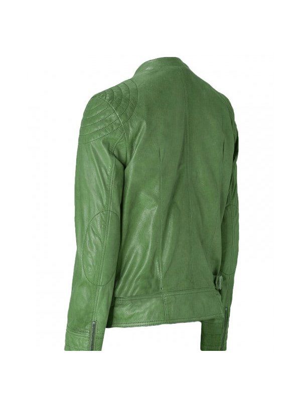 Biker-Style-Green-Leather-Jacket-For-Mens