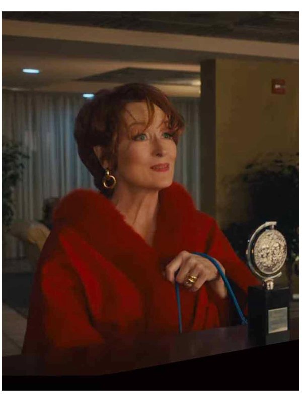 Dee-Dee-Allen-The-Prom-Meryl-Streep-Faux-Fur-Red-Poncho