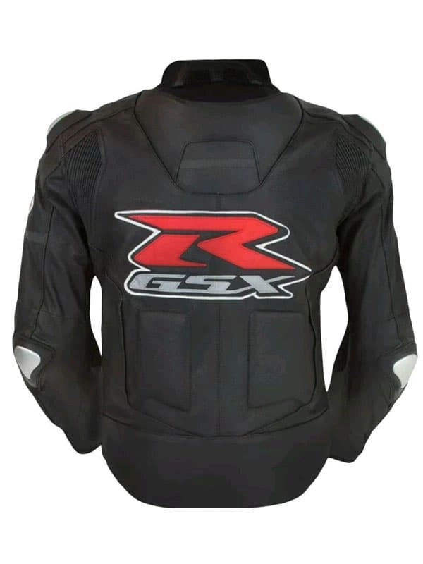 GSX-R-Black-Leather-Jacket-With-Padded-at-JacketsJunction