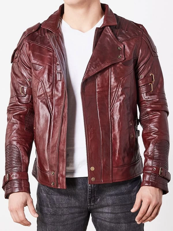 Guardians-Of-The-Galaxy-Chris-Pratt-Leather-Jacket-Red-Maroon Guardians-Of-The-Galaxy-Chris-Pratt-Leather-Jacket-Red-Maroon