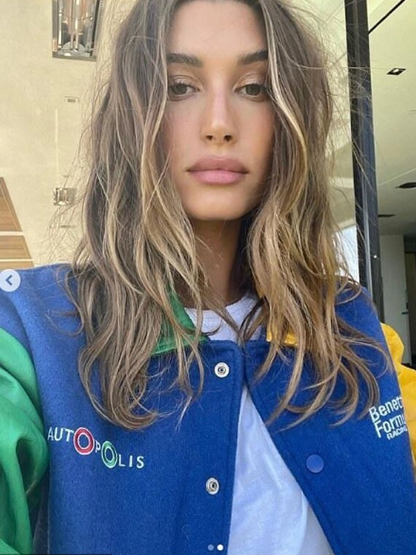 Hailey-Bieber-Benetton-Formula-1-Bomber-Jacket