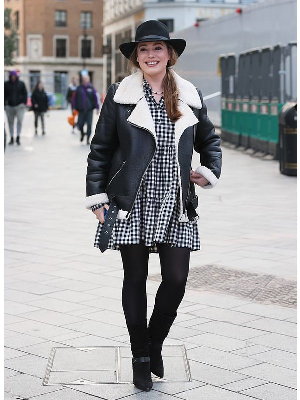 Heart-Radio-London-Kelly-Brook-Black-Leather-Jacket