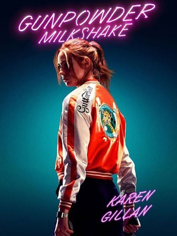 Karen-Gillan-Gunpowder-Milkshake-Bomber-Jacket