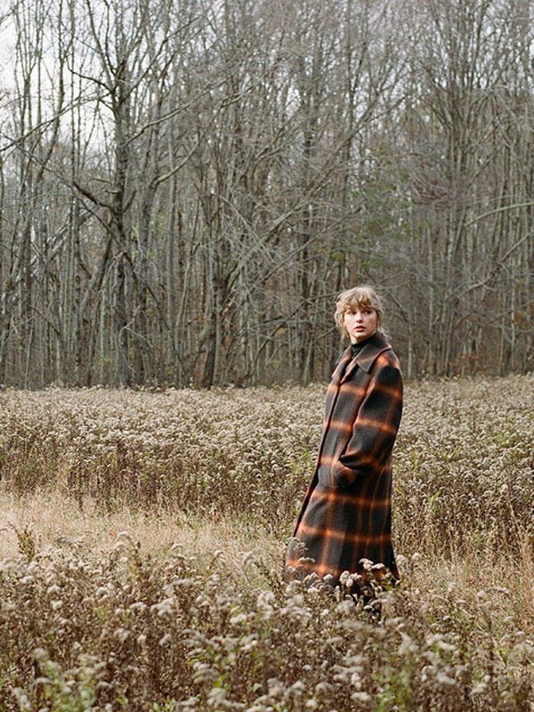 Music-Album-Evenmore-Taylor-Swift-Black-Orange-Trench-Coat