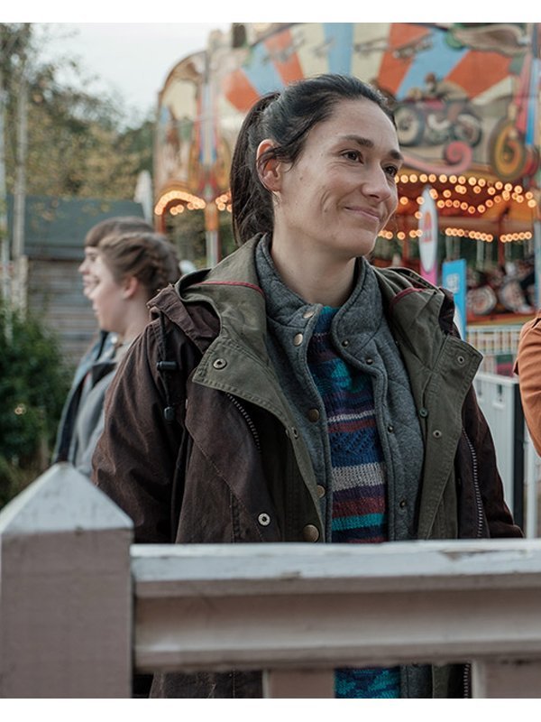 Sian-Clifford-Two-Weeks-To-Live-Tina-Noakes-Brown-Hooded-Coat