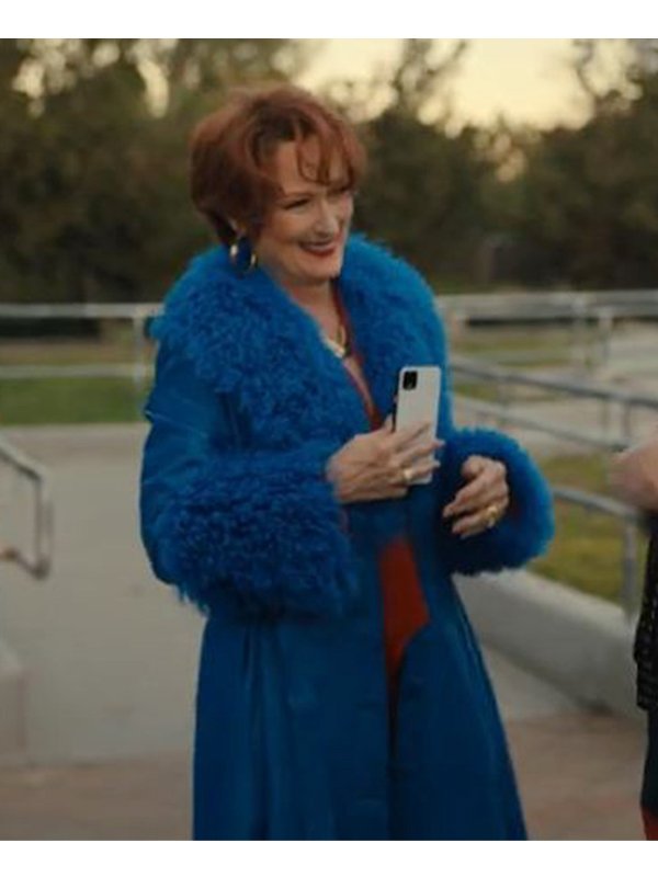 The-Prom-Meryl-Streep-Blue-Trench-Coat