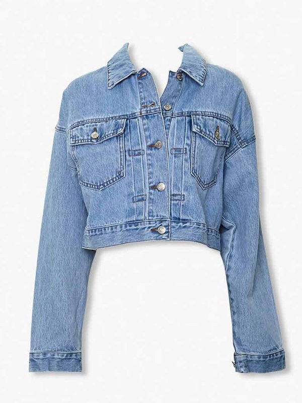 Tv-Series-Emily-In-Paris-Camille-Razat-Blue-Cropped-Denim-Jacket