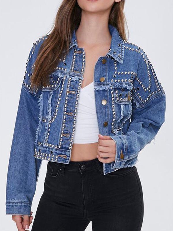 Aisha-Garcia-Saved-By-The-Bell- TV Series Blue-Denim-Jacket