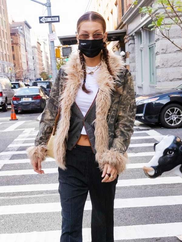 Bella-Hadid-Fur-Lined-Jacket