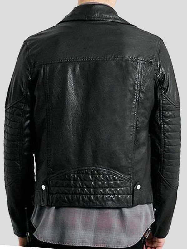 Mens-Biker-Wear-Black-Leather-Jacket
