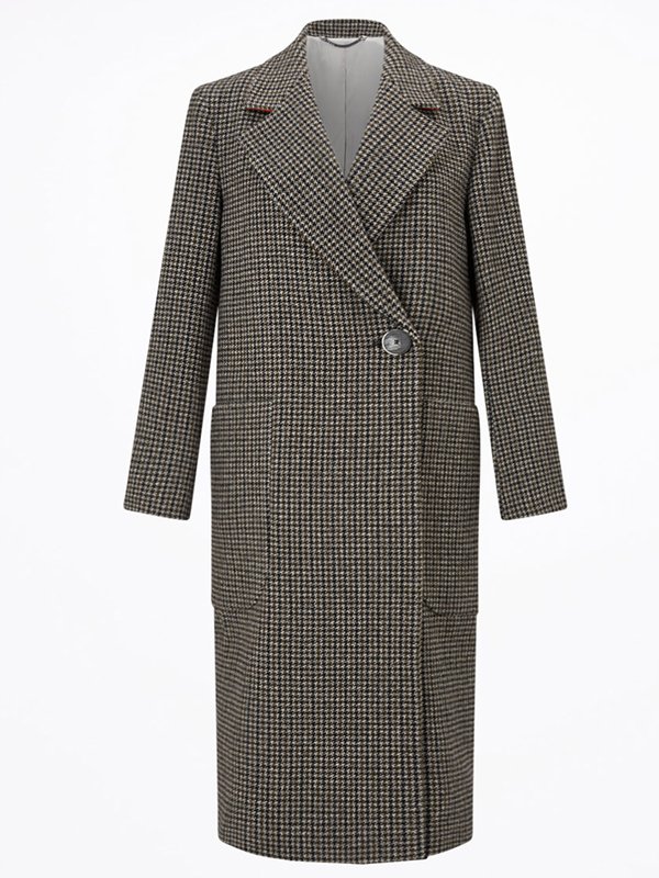 Chelsea-Christine-Lampard-Grey-Checked-Coat