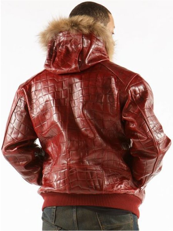 Mens-Alligator-Print-Leather-Jacket